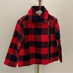 Toddler Red Buffalo Plaid Coat